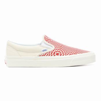 Damske Tenisky Vans Anaheim Factory Slip-On 98 DX Červené/Biele VA04OCDHS